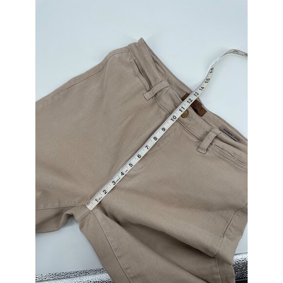 Judy Blue Womens Beige Frayed Hem Wide Leg Cropped Pants Size 15/32 Neutral - Picture 10 of 10